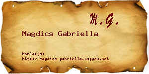Magdics Gabriella névjegykártya